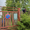 Do obory se vstupuje pomocí žebříků