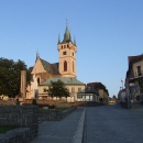 Centrum Humpolce s kostelem sv.Mikuláše